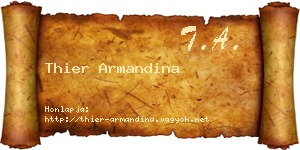 Thier Armandina névjegykártya